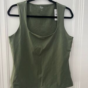 Express Body Contour Stretch Cotton Scoop Neck Tank